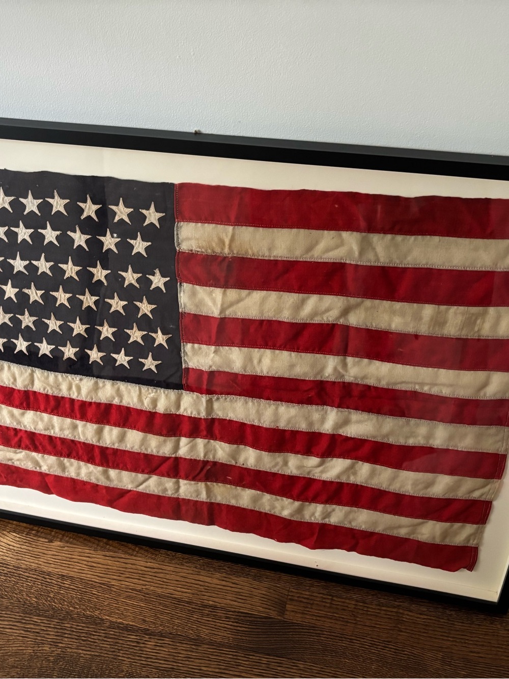 Framed American Flag Wall Art - Red, White & Blue